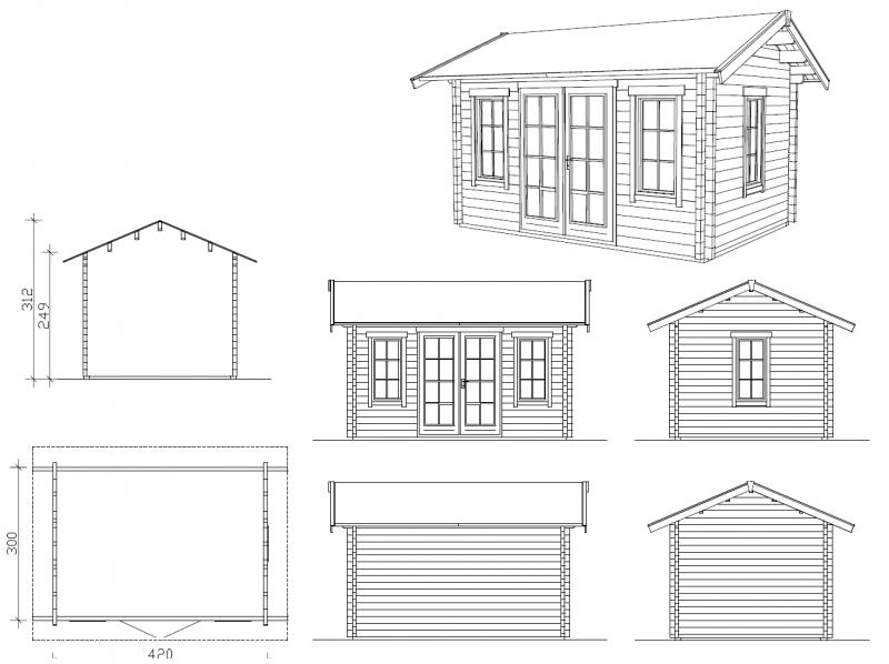 Hus - MONTREAL 1, 420x300 12,6m2