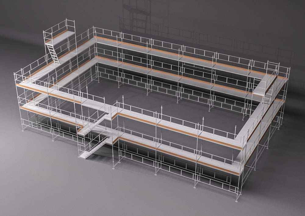 Byggnadsställning Ram 354m2 - Stål Byggnadsställning Ram 354m2 - Stål