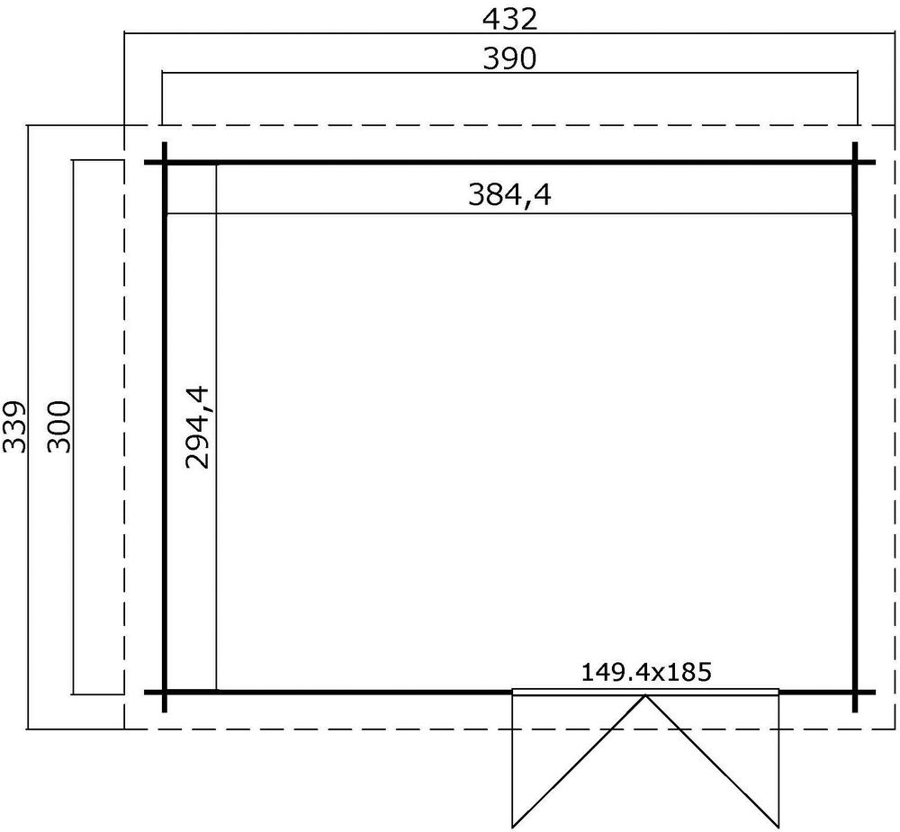 Friggebod Adalina 28 - 11,7 m² Friggebod Adalina 28 - 11,7 m²
