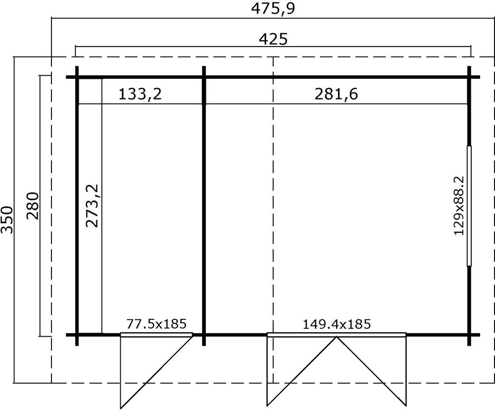 Friggebod Kelli 34 - 11,9 m² Friggebod Kelli 34 - 11,9 m²