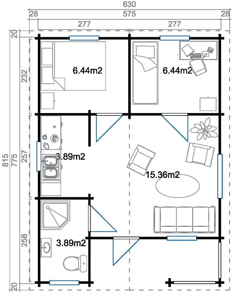 Fritidshus Molly - 50,5 m