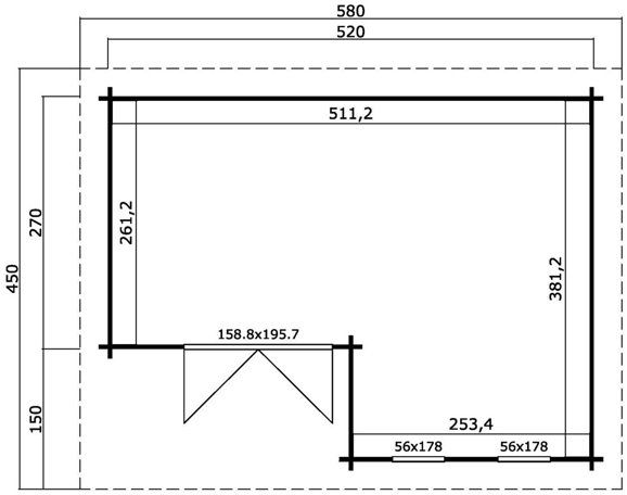 Attefallshus Mariette - 23,5 m² Attefallshus Mariette - 23,5 m²