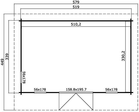 Attefallshus Kjell B - 17,5 m² Attefallshus Kjell B - 17,5 m²