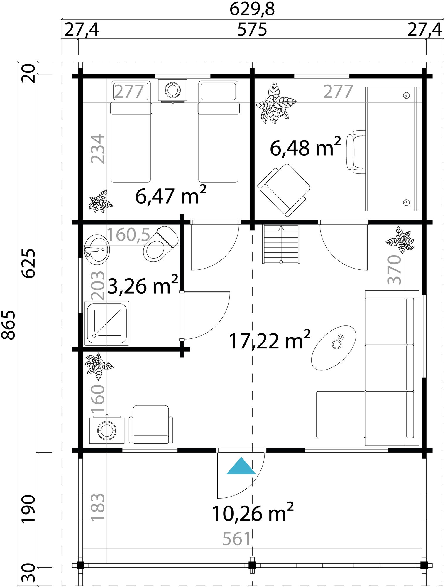 Fritidshus Signe B - 38,3 m² Fritidshus Signe B - 38,3 m²