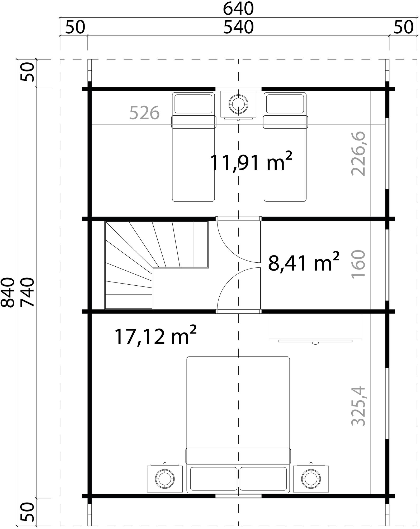 Fritidshus Mattis A - 42,5 m² Fritidshus Mattis A - 42,5 m²