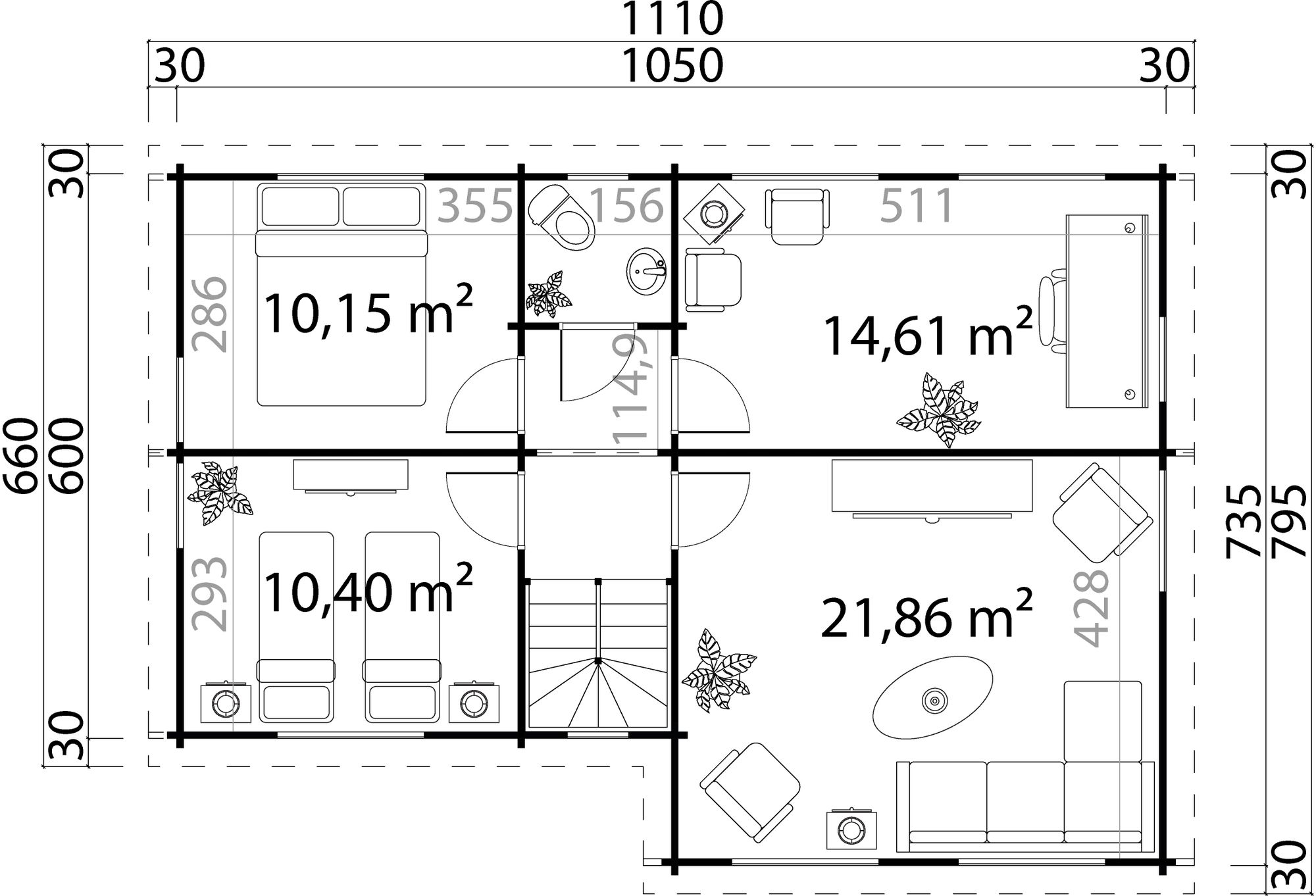 Fritidshus Emilia A XL - 80,7 m