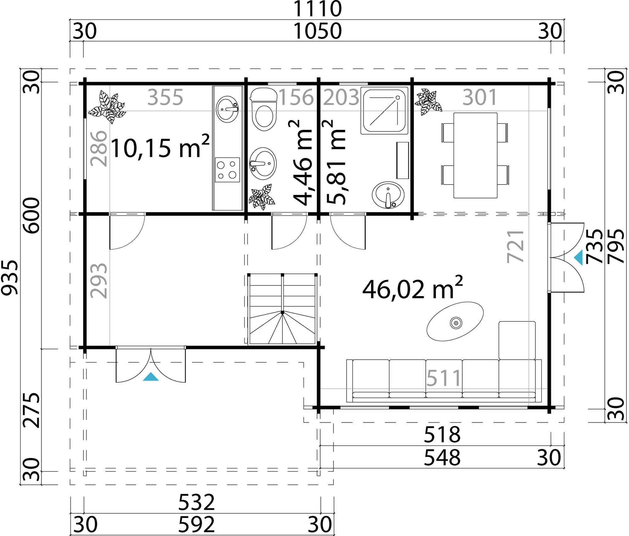 Fritidshus Emilia B XL - 80,7 m² Fritidshus Emilia B XL - 80,7 m²