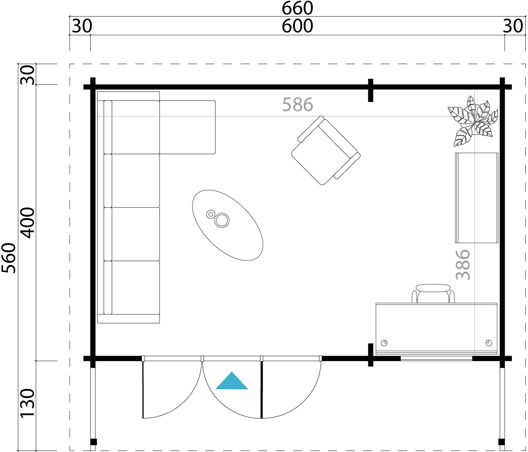 Attefallshus Torvald - 26 m² Attefallshus Torvald - 26 m²