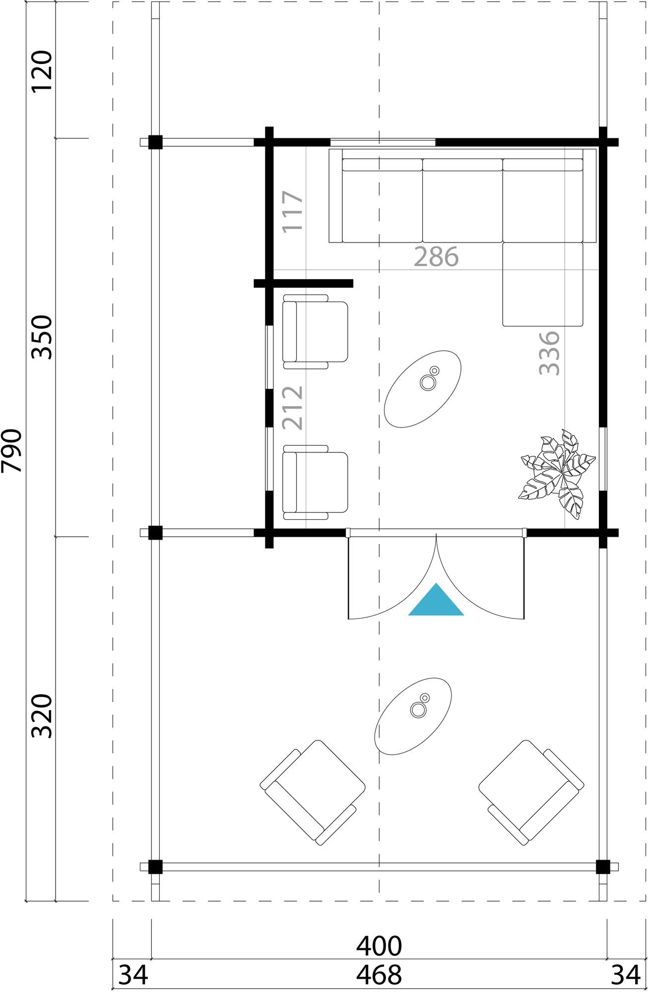 Friggebod Nilen - 11,8 m