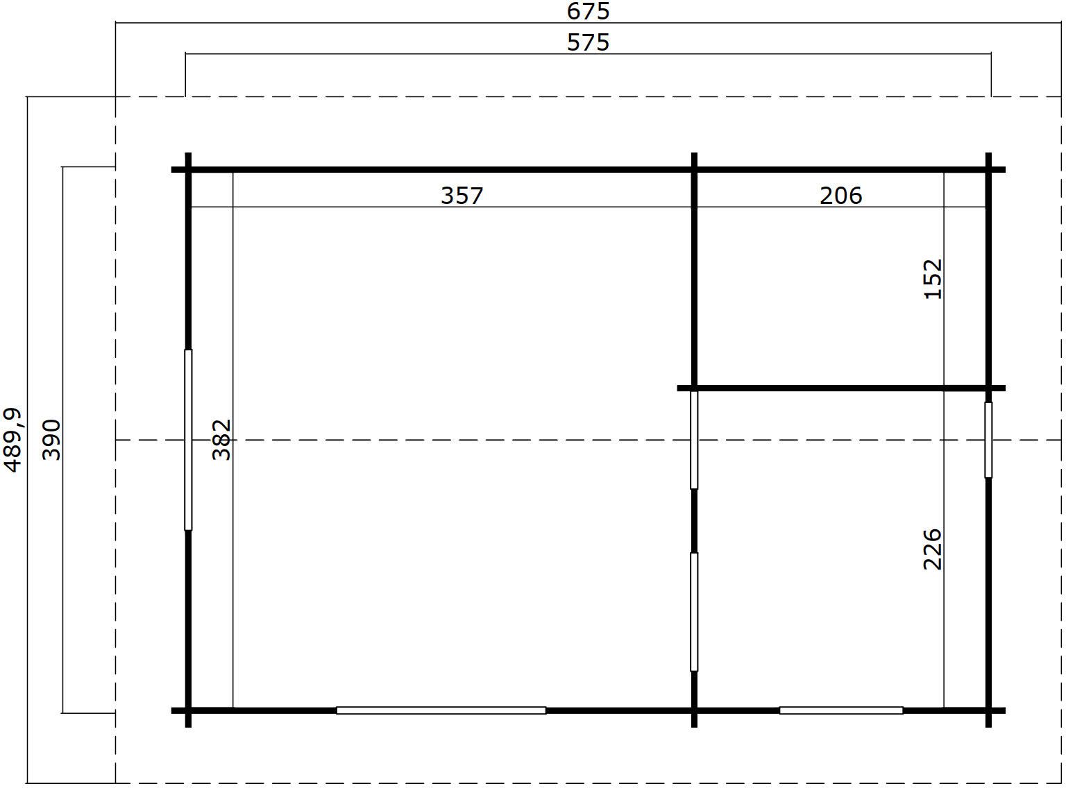 Attefallshus Lina Silver - 24,3 m² Attefallshus Lina Silver - 24,3 m²