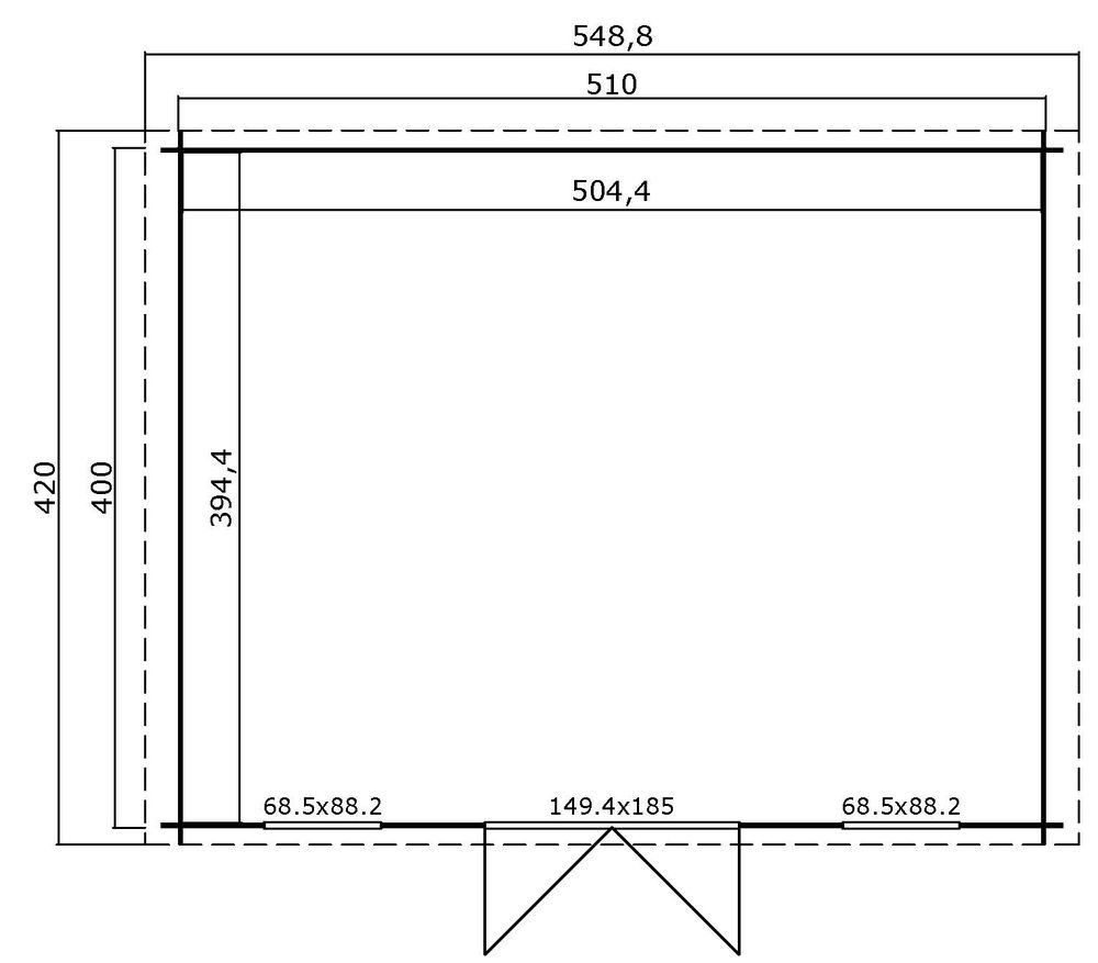 Attefallshus Ulla E 20,4 m