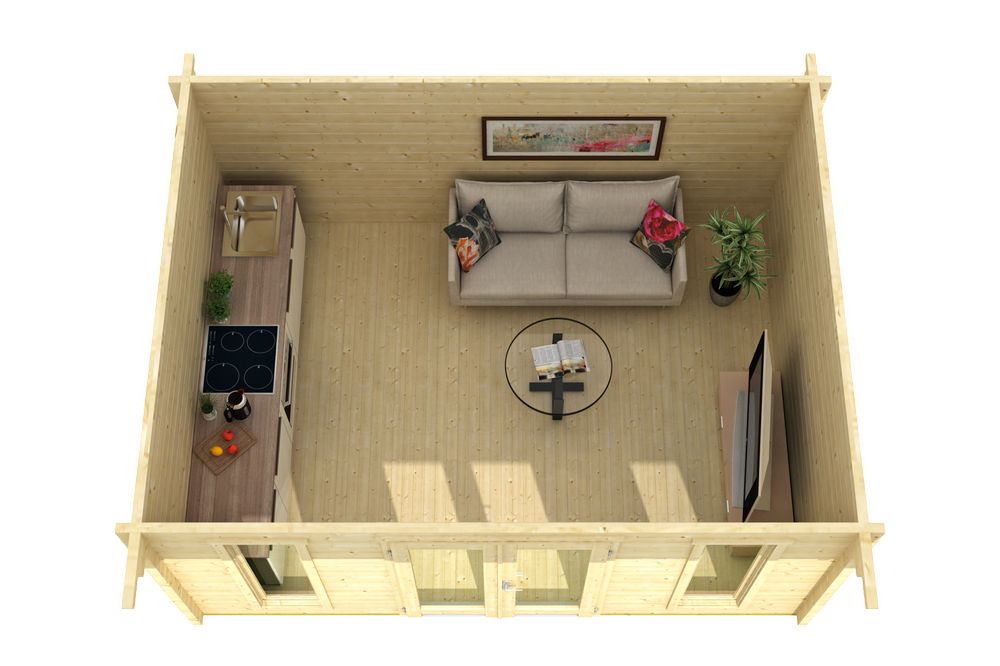 Attefallshus Viola B - 17,3 m² Attefallshus Viola B - 17,3 m²