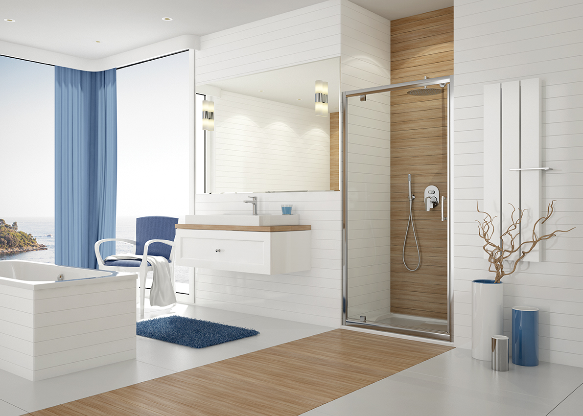 Duschdrr Sloane - Grtt glas