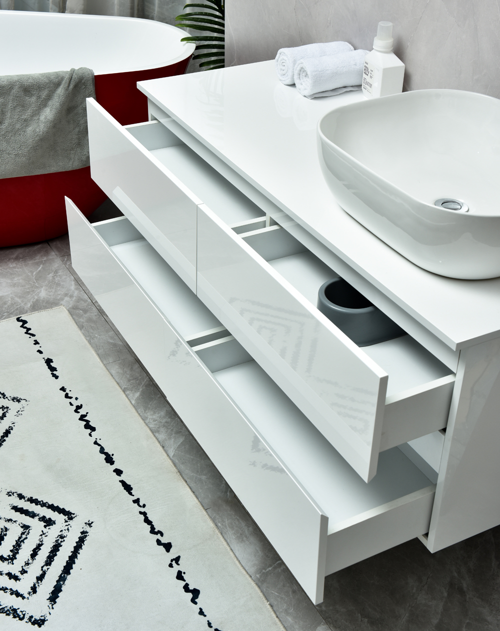Badrumsmöbler Amsterdam - Vit högglans Badrumsmöbler Amsterdam - Vit högglans