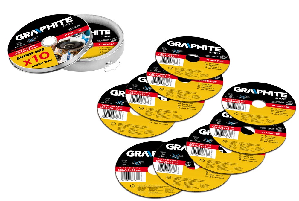 Kapskiva, INOX 125 x 1.0 x 22.2 mm - 10 delar Kapskiva, INOX 125 x 1.0 x 22.2 mm - 10 delar