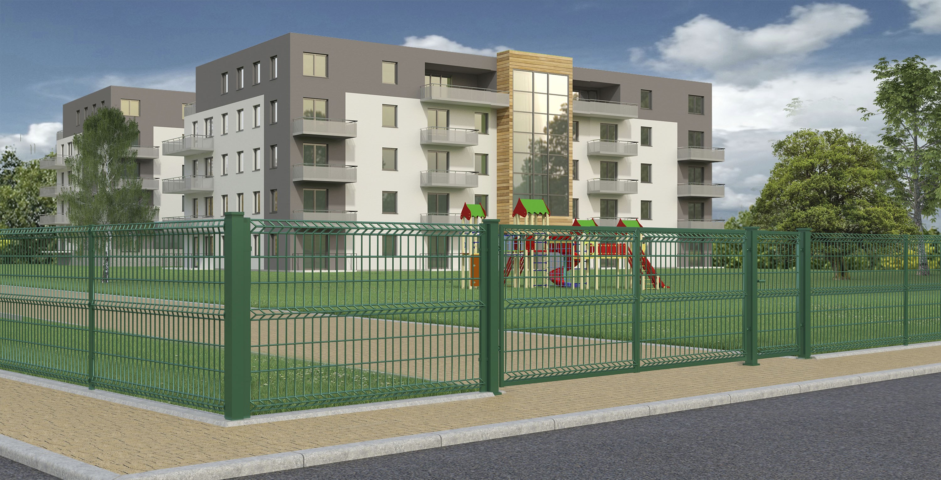 Industristngsel - Grn RAL6005 (pulverlackerat galvaniserat stl)