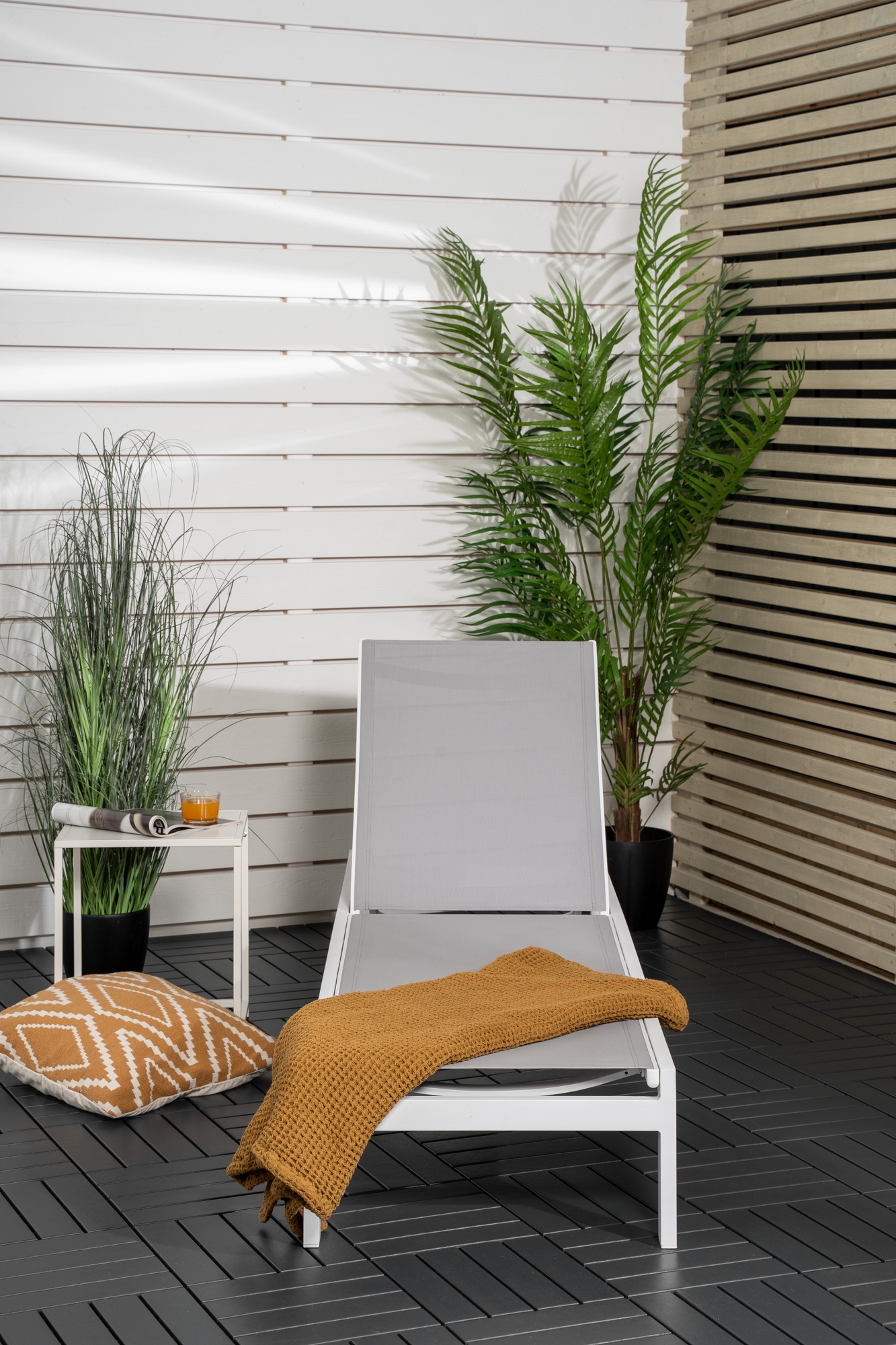 Copacabana solbädd - Vit/grå Copacabana solbädd - Vit/grå