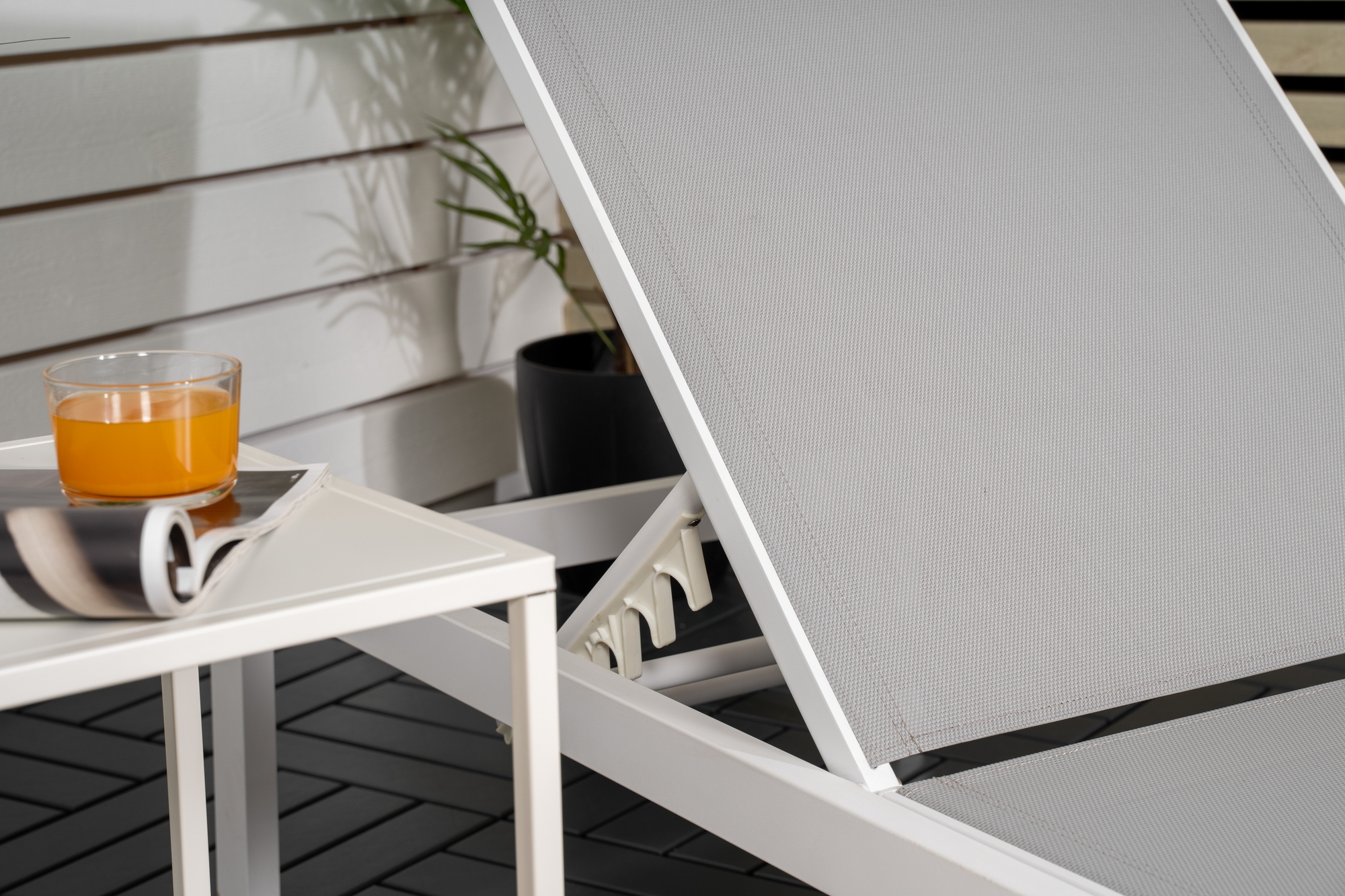 Copacabana solbädd - Vit/grå Copacabana solbädd - Vit/grå