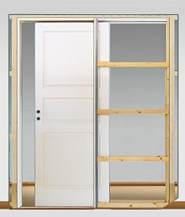 Pocketkarm till infälld skjutdörr Pocketkarm till infälld skjutdörr