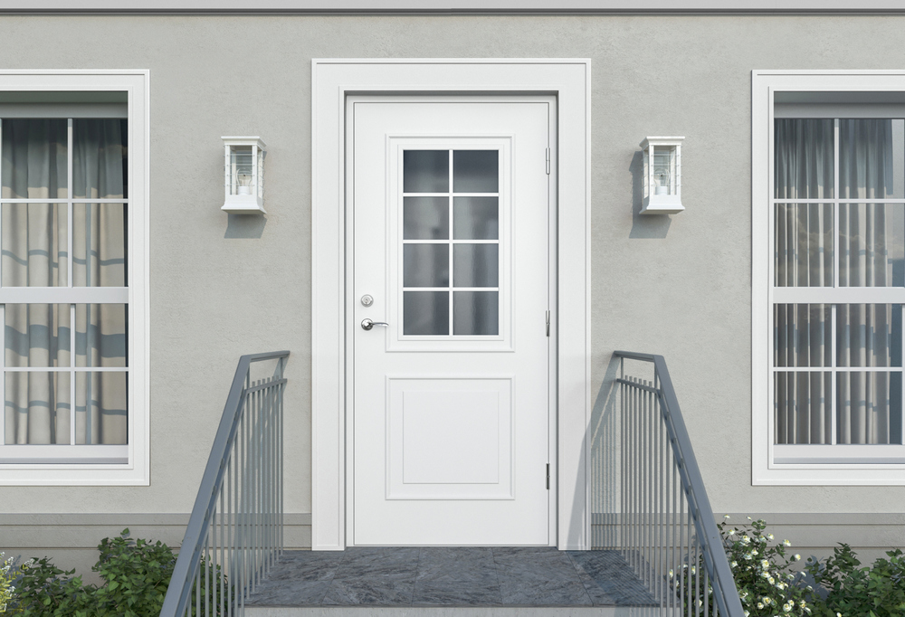 Ytterdörr Nathalie - med glas + Tryckespaket Ytterdörr Nathalie - med glas + Tryckespaket