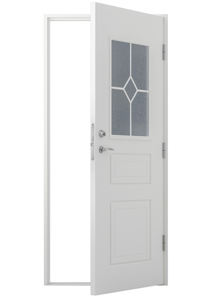 Ytterdörr Monica - med rektangulära fönster + Tryckespaket Ytterdörr Monica - med rektangulära fönster + Tryckespaket