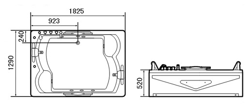 Massagebadkar Augustus - Vit Massagebadkar Augustus - Vit