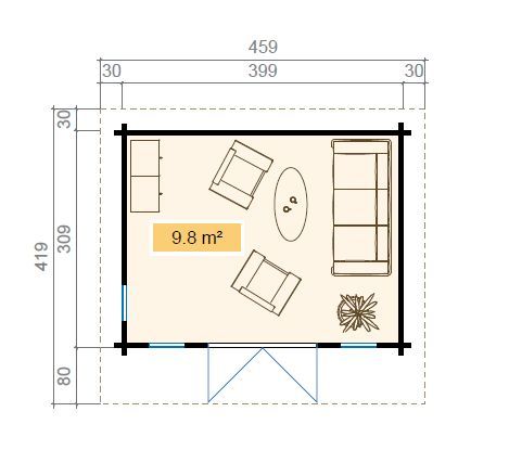 Friggebod Kjell G - 13,7 m² Friggebod Kjell G - 13,7 m²