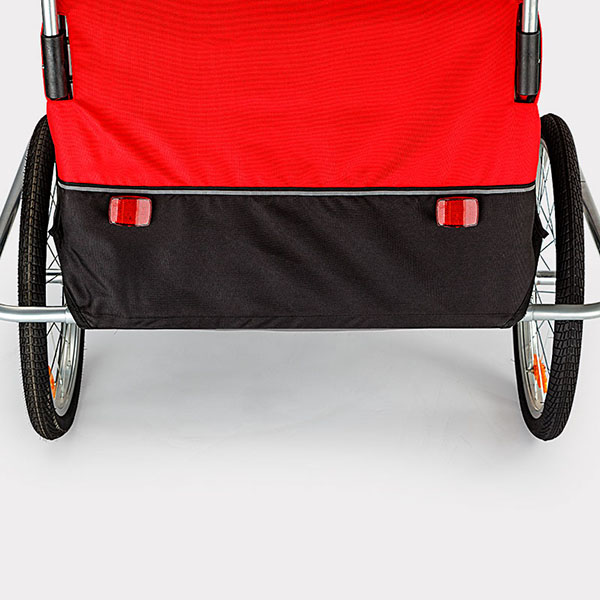 Cykelvagn/joggingvagn med stötdämpare - Röd Cykelvagn/joggingvagn med stötdämpare - Röd