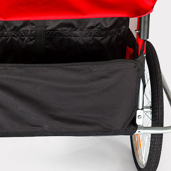 Cykelvagn/joggingvagn med stötdämpare - Röd Cykelvagn/joggingvagn med stötdämpare - Röd