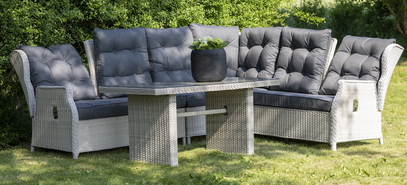 Toledo - Utegrupp med hrnsoffa och bord