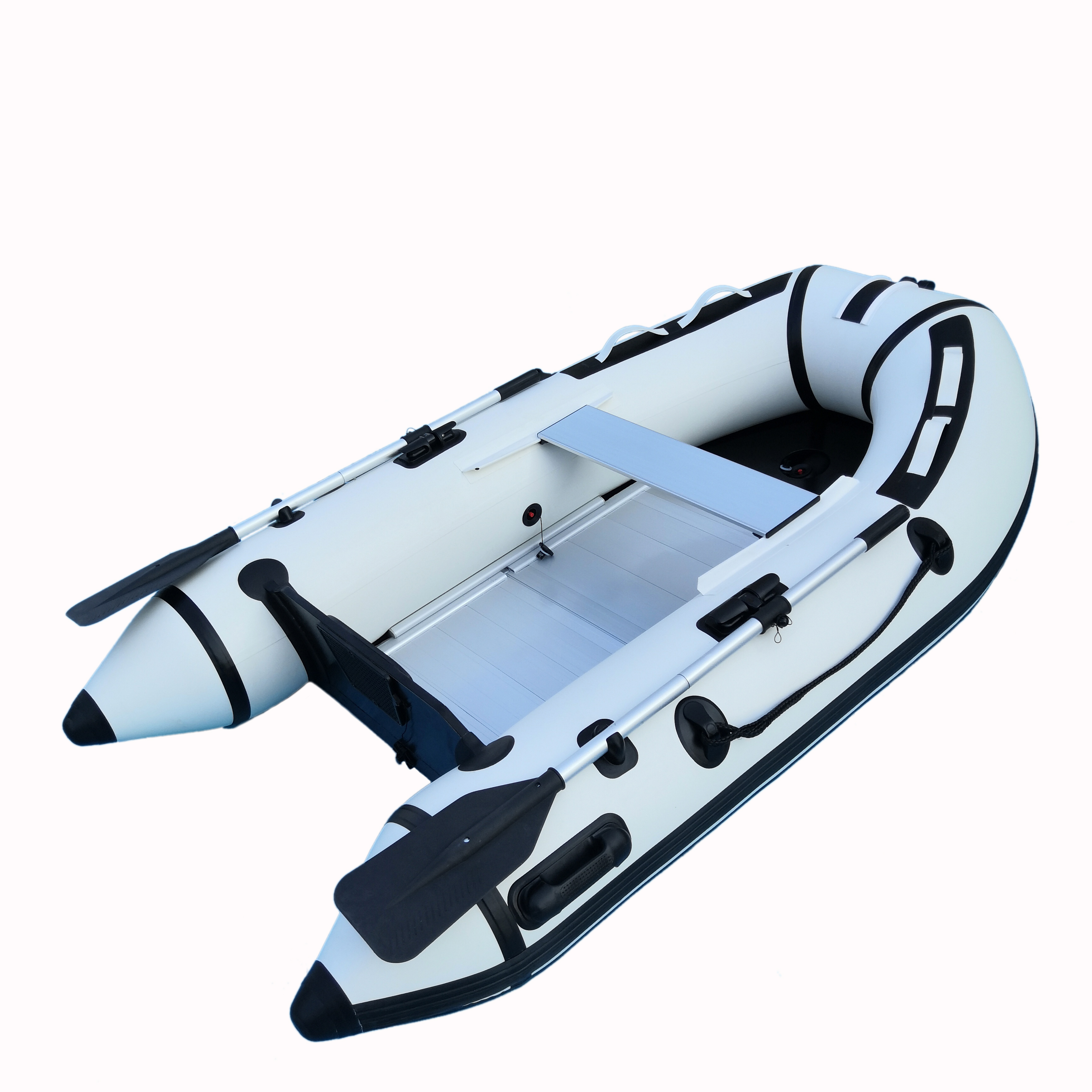 Gummib�t 230 cm - Vit & Svart
