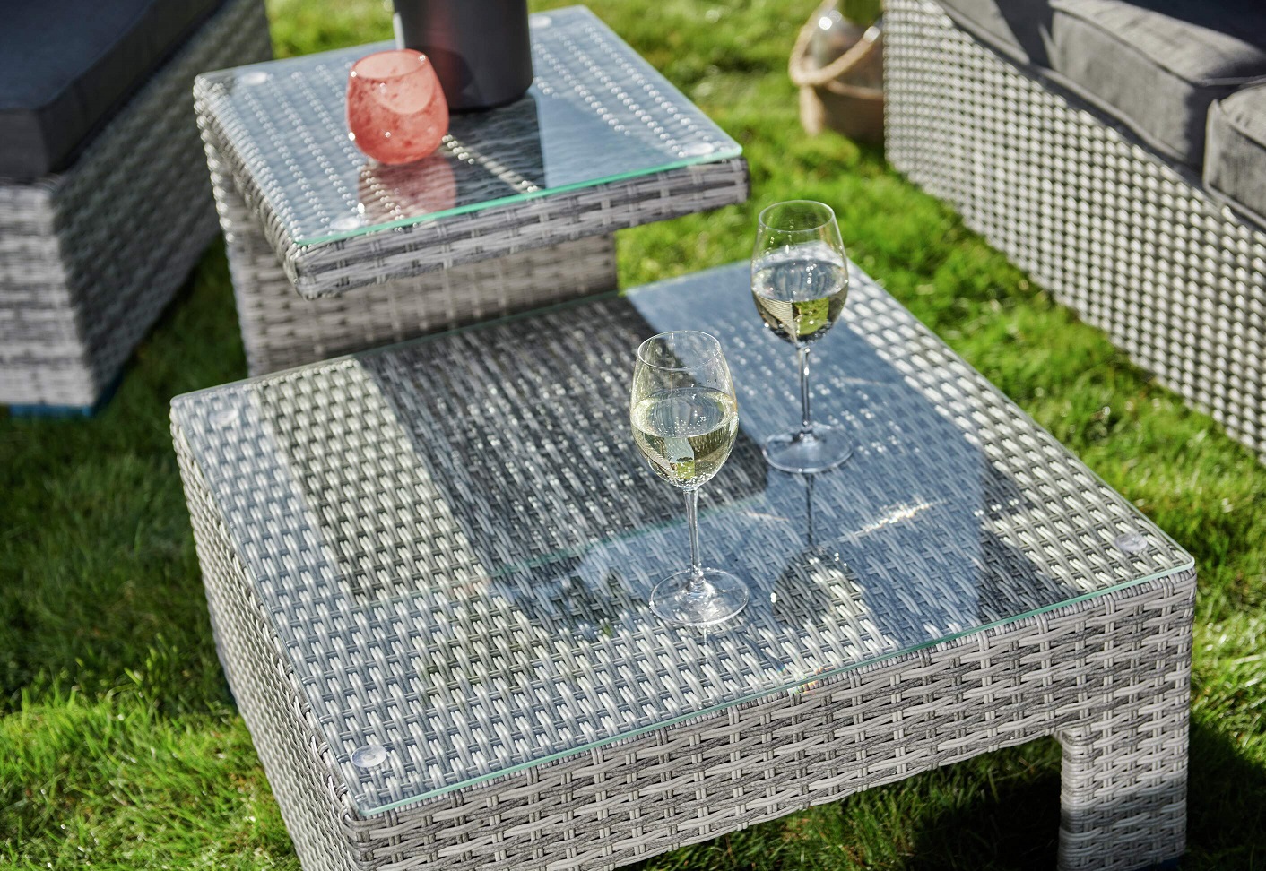 Slättvik byggbar loungegrupp med 5 delar - Grå Slättvik byggbar loungegrupp med 5 delar - Grå