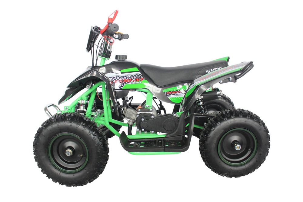 Mini-Fyrhjuling - Grn/svart + Lsktting