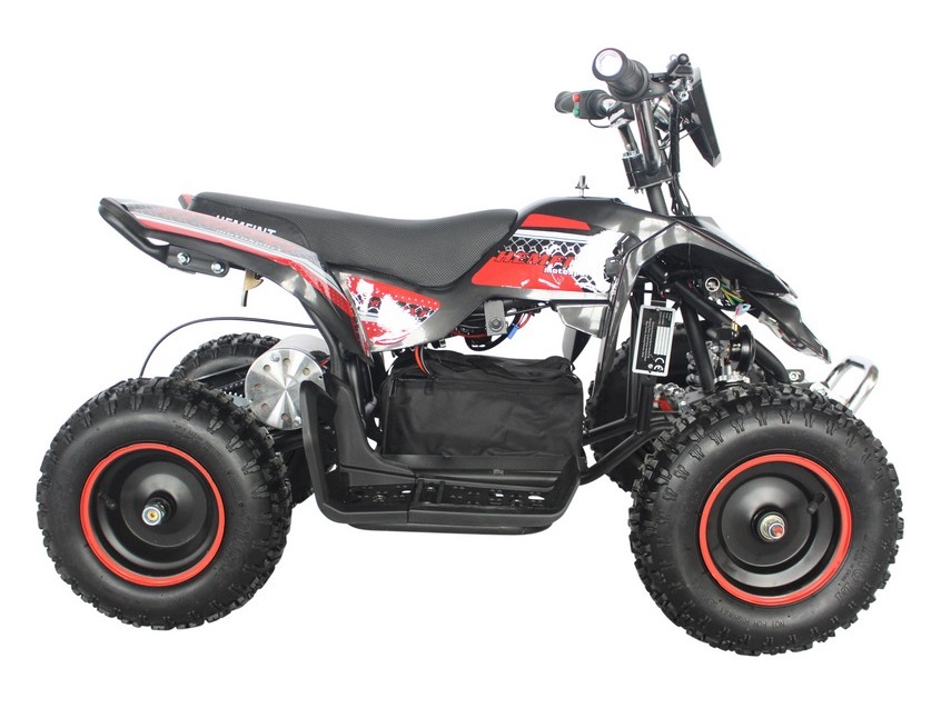 Elektrisk Fyrhjuling - Svart/röd 500W Elektrisk Fyrhjuling - Svart/röd 500W