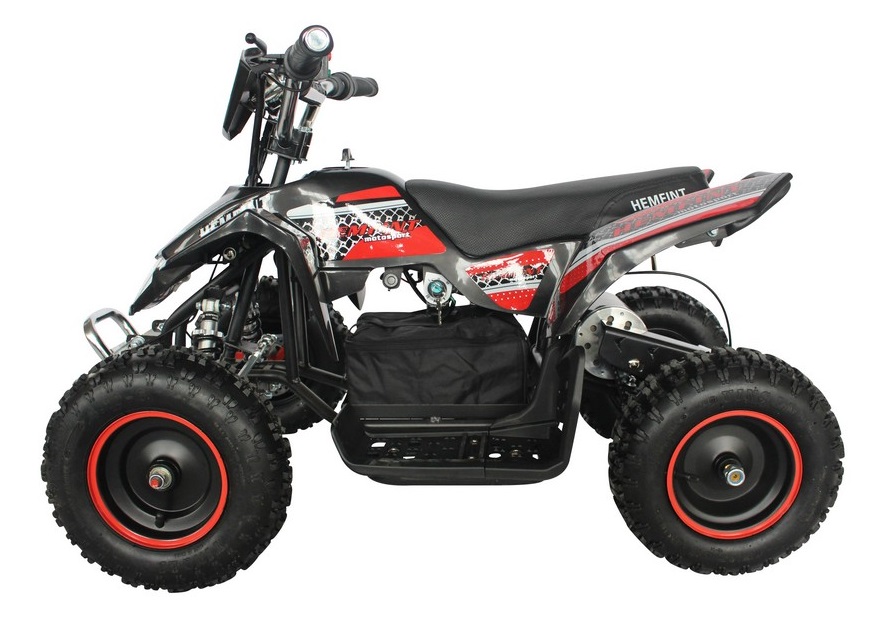 Elektrisk Fyrhjuling - Svart/röd 500W Elektrisk Fyrhjuling - Svart/röd 500W