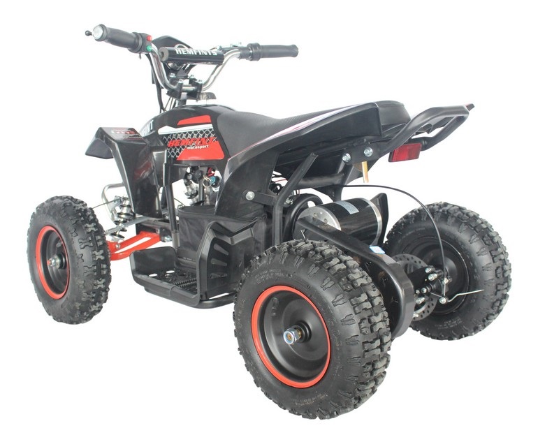 Elektrisk Fyrhjuling - Svart/röd 500W Elektrisk Fyrhjuling - Svart/röd 500W