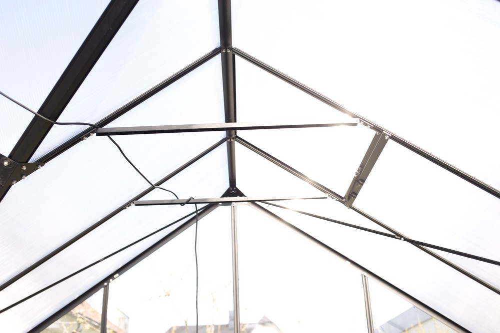 Växthus Saturnus 12,8 m² - Svart + Växthusrengöring Växthus Saturnus 12,8 m² - Svart + Växthusrengöring