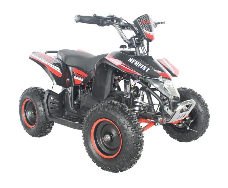 Elektrisk Fyrhjuling - Svart/röd 500W Elektrisk Fyrhjuling - Svart/röd 500W