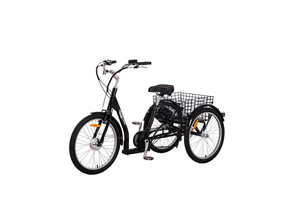 Trehjulig elcykel med 7 växlar - 250W + Låskätting Trehjulig elcykel med 7 växlar - 250W + Låskätting