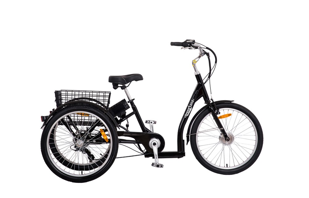 Trehjulig elcykel med 7 växlar - 250W + Låskätting Trehjulig elcykel med 7 växlar - 250W + Låskätting