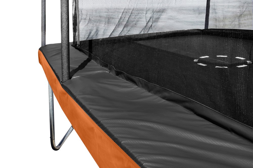 Rektangulr studsmatta med skyddsnt + Stege till studsmatta