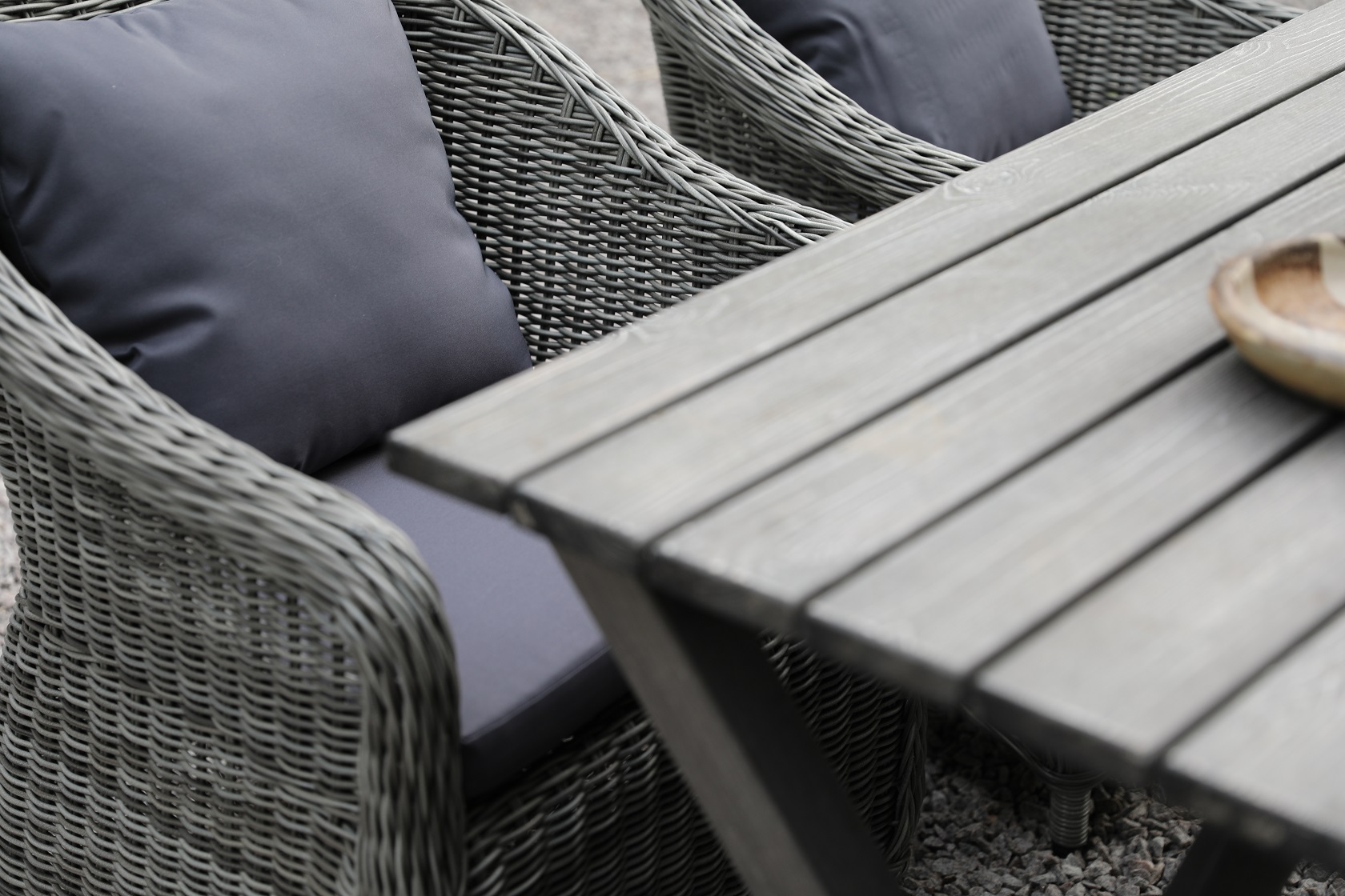 Matgrupp - Scottsdale Bord 150 cm | Rustik gr inklusive 4 ftljer