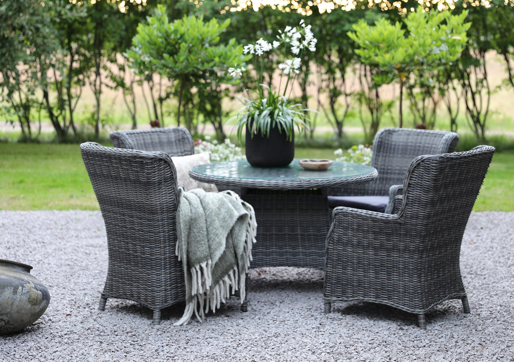 Utemöbler Jacksonville bord i konstrotting - Grå Utemöbler Jacksonville bord i konstrotting - Grå