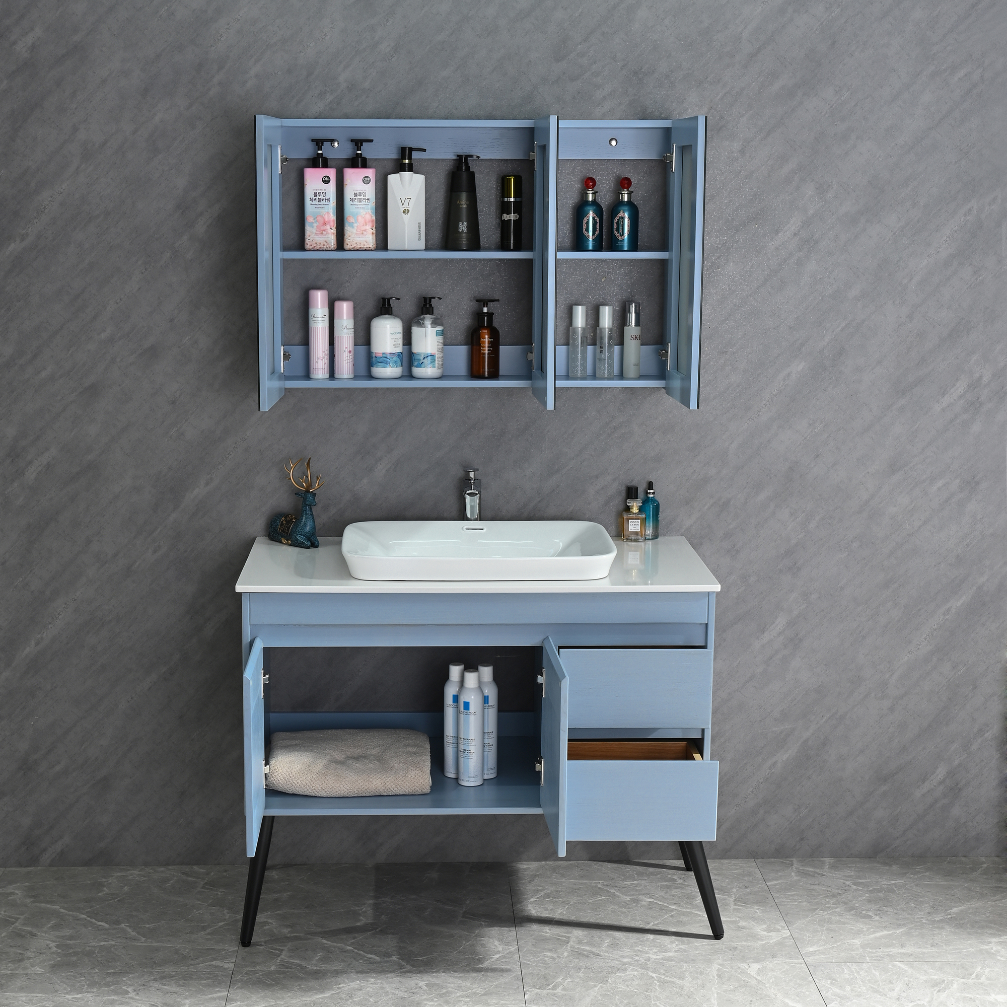 Badezimmermöbel Melina - Hellblau Badezimmermöbel Melina - Hellblau