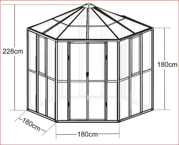 Växthus Miranda V.2 med härdat glas - Svart 9,0 m² + Växthusrengöring Växthus Miranda V.2 med härdat glas - Svart 9,0 m² + Växthusrengöring