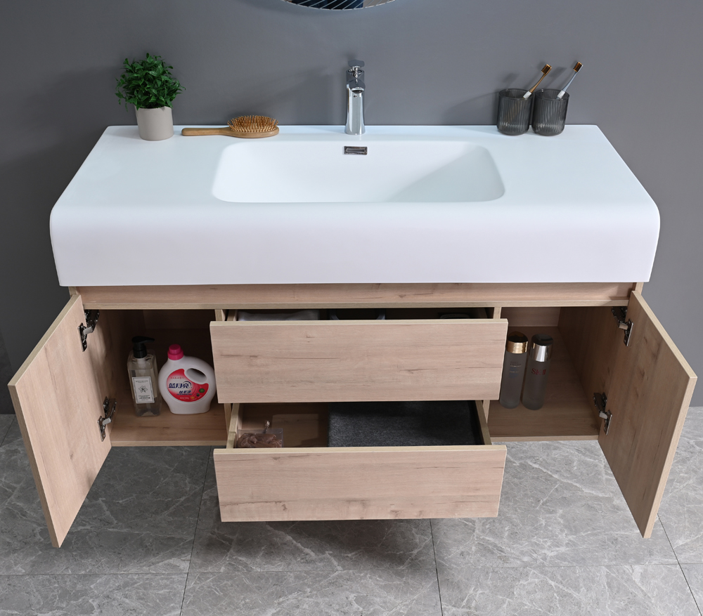Badezimmermöbel Miami 120 cm - Helles Holz Badezimmermöbel Miami 120 cm - Helles Holz