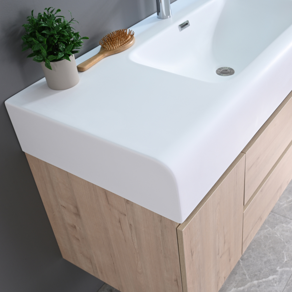 Badezimmermöbel Miami 120 cm - Helles Holz Badezimmermöbel Miami 120 cm - Helles Holz
