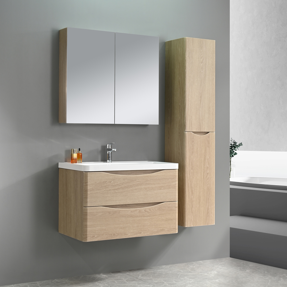 Badrumspaket - Sydney 80 cm | tr imitation | modern och med smart frvaring