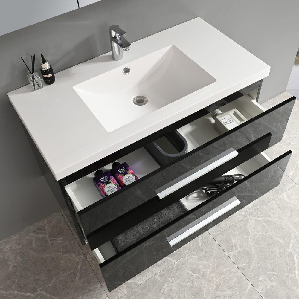 Badrumsmöbler Malaga 90 cm - Svart Badrumsmöbler Malaga 90 cm - Svart
