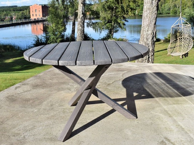 Scottsdale runt utebord - Ø112 cm | Rustik grå Scottsdale runt utebord - Ø112 cm | Rustik grå